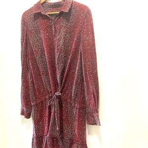 Zadig & Voltaire Cotton Leopard Print Dress - size Large